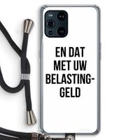 Belastinggeld: Oppo Find X3 Transparant Hoesje met koord