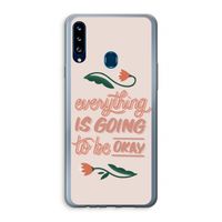 Optimistic flower girl: Samsung Galaxy A20s Transparant Hoesje
