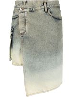 Off-White jupe en jean à design asymétrique - Vert