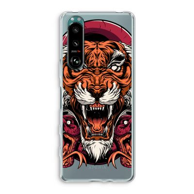 Tiger and Rattlesnakes: Sony Xperia 5 III Transparant Hoesje