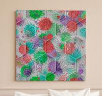 Gekleurde geschilderde Gaudi tegels canvas