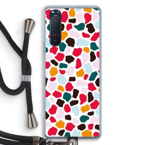 Colored Giraffe: Sony Xperia 5 II Transparant Hoesje met koord