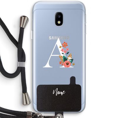 Pink Bouquet: Samsung Galaxy J3 (2017) Transparant Hoesje met koord