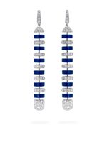 David Morris boucles d'oreilles en or blanc 18ct pavées de diamants - Argent