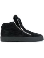 Giuseppe Zanotti baskets montantes Kriss à intérieur fourré - Noir