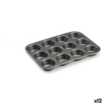 Bakvorm Kinvara CK57179 CK57179 Donker grijs Metaal Koolstofstaal 20 x 2 x 26 cm 26 x 2 x 20 cm (12 Stuks)