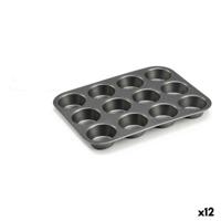 Bakvorm Kinvara CK57179 CK57179 Donker grijs Metaal Koolstofstaal 20 x 2 x 26 cm 26 x 2 x 20 cm (12 Stuks)