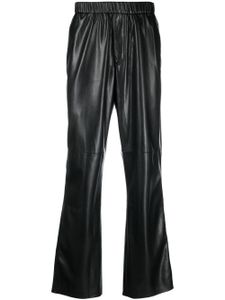 Nanushka pantalon ample Maven en cuir responsable - Noir