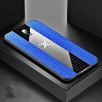 Voor OPPO R17 XINLI stiksels doek Textue schokbestendig TPU beschermhoes (blauw)