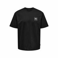 Heren-T-Shirt met Korte Mouwen Only & Sons Onskace Rlx Zwart - Maat: L
