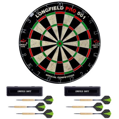 Dartbord Longfield professional - Dia 45.5 cm - met 6x goede kwaliteit dartpijltjes - Darten