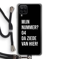 Da ziede van hier - Zwart: Samsung Galaxy A12 Transparant Hoesje met koord