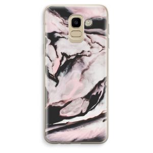 Roze stroom: Samsung Galaxy J6 (2018) Transparant Hoesje
