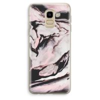 Roze stroom: Samsung Galaxy J6 (2018) Transparant Hoesje