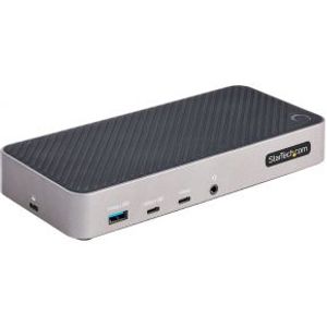 StarTech.com USB-C Triple Monitor Docking Station - HDMI/DP Triple 4k USB-C Dock - 5x USB Hub - GbE