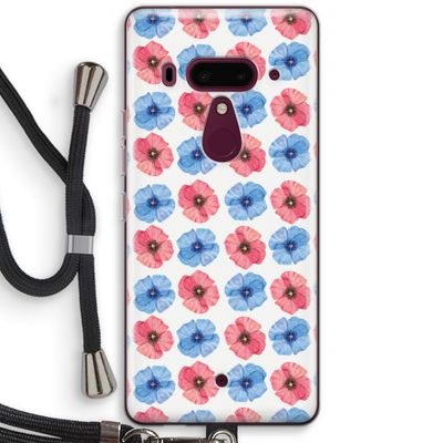 Klaproosjes: HTC U12+ Transparant Hoesje met koord