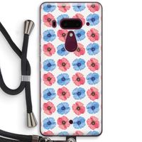 Klaproosjes: HTC U12+ Transparant Hoesje met koord