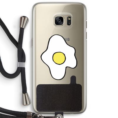 Spiegelei: Samsung Galaxy S7 Edge Transparant Hoesje met koord