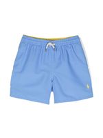 POLO RALPH LAUREN KIDS short de bain à logo brodé - Bleu