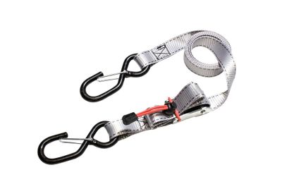 Masterlock Set of 4 spring clamp tie downs with zamac buckle and S hooks 1,80m - - 3062EURDAT