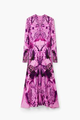 Bedrukte midi-jurk - RED - L