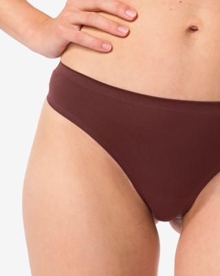 HEMA Damesstring Second Skin Micro Donkerbruin (donkerbruin)