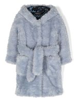 Emporio Armani Kids trench à taille ceinturée - Bleu - thumbnail