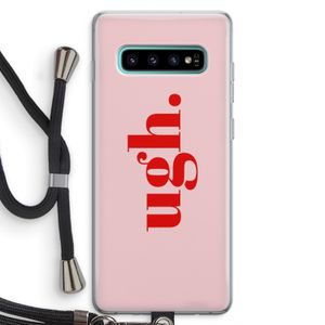 Ugh: Samsung Galaxy S10 Plus Transparant Hoesje met koord