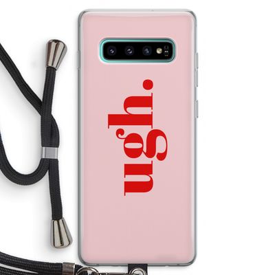 Ugh: Samsung Galaxy S10 Plus Transparant Hoesje met koord