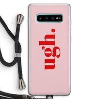 Ugh: Samsung Galaxy S10 Plus Transparant Hoesje met koord