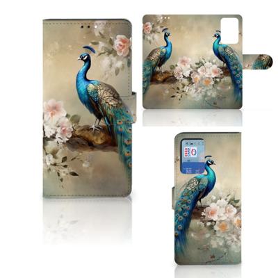 Telefoonhoesje | Met pasjeshouder | voor Xiaomi Redmi Note 10 Pro Vintage Pauwen