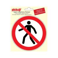 Sticker Verboden voor voetgangers - 150 mm rond. Sticker Verboden voor voetgangers - 150 mm rond.