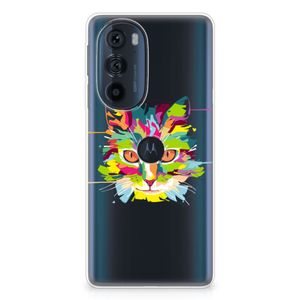 Motorola Edge 30 Pro Telefoonhoesje met Naam Cat Color