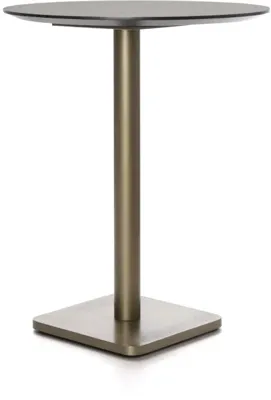 Bartafel Brest 80Ø | Marble Light Grey - 2 kleuren