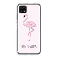 Pink positive: Samsung Galaxy A22 5G Transparant Hoesje