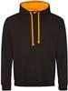 Just JH003 Varsity Hoodie - Jet Black/Orange Crush - M