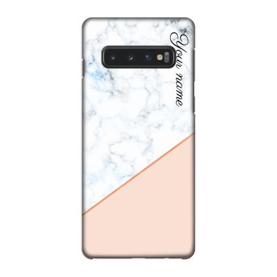 Marmer in stijl: Samsung Galaxy S10 4G Volledig Geprint Hoesje