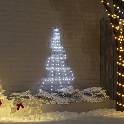 LED Kerstboom met 112 LED met grondpennen Koudwit 511 cm Metaal