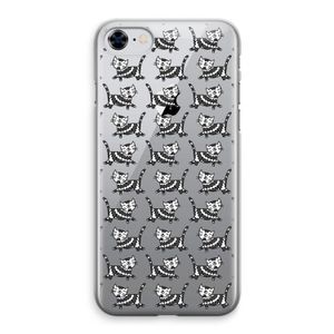 Zwarte poes: iPhone 8 Transparant Hoesje