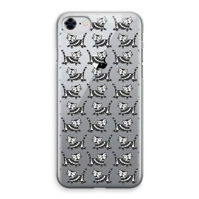 Zwarte poes: iPhone 8 Transparant Hoesje