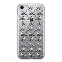 Zwarte poes: iPhone 8 Transparant Hoesje