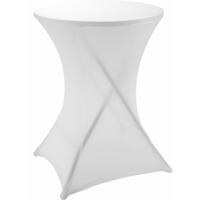 Nette afdekhoes voor een statafel - wit - spandex elastiek/polyester - D80 cm x H110 cm Nette afdekhoes voor een statafel - wit - spandex elastiek/polyester - D80 cm x H110 cm