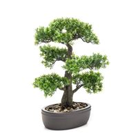 Kunstplant Bonsai boom in bruine pot 43 cm - thumbnail