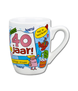 Cartoonmok 40 jaar vrouw