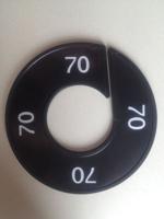 Maatring 9cm zwart/wit 70