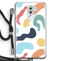 Memphis Shapes Blue: Honor 6X Transparant Hoesje met koord Memphis Shapes Blue: Honor 6X Transparant Hoesje met koord