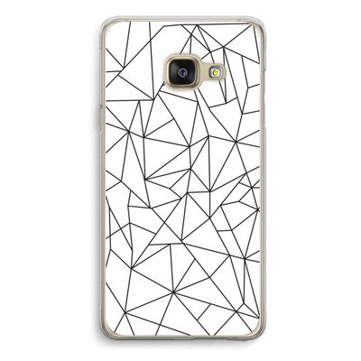 Geometrische lijnen zwart: Samsung A3 (2017) Transparant Hoesje