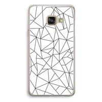 Geometrische lijnen zwart: Samsung A3 (2017) Transparant Hoesje