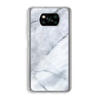Witte marmer: Xiaomi Poco X3 Pro Transparant Hoesje