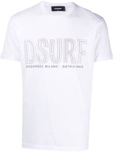 DSQUARED2 t-shirt à logo clouté - Blanc